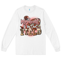 White my heart is on that field Long Sleeve Tee - FaDigitalArtStudio