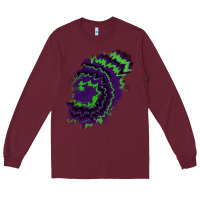 Burgundy tie dye patch Long Sleeve Tee - RanaPortraitStore