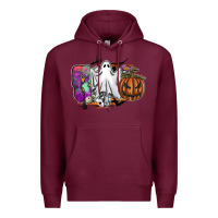 Burgundy boo Premium Hoodie - SublimationCraftShop
