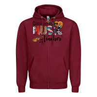 Burgundy music teacher Zipper Hoodie - AdoDesignShop