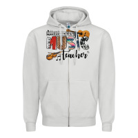 Dove Grey music teacher Zipper Hoodie - AdoDesignShop