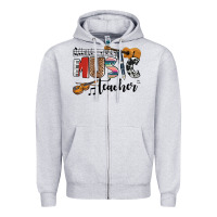 Heather Grey music teacher Zipper Hoodie - AdoDesignShop