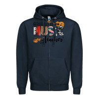 Navy music teacher Zipper Hoodie - AdoDesignShop