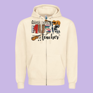 Music Teacher Zipper Hoodie Designed By Adodesignshop