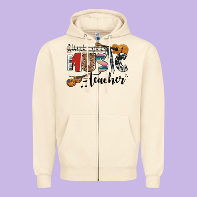 Music Teacher Zipper Hoodie Designed By Adodesignshop