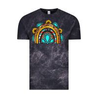 Cloud Black western gemstones sunflowers rainbow Vintage Tee - OliviaCreatesArt