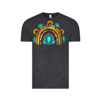 Vintage Black western gemstones sunflowers rainbow Vintage Tee - OliviaCreatesArt