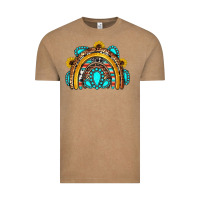 Vintage Coffee western gemstones sunflowers rainbow Vintage Tee - OliviaCreatesArt