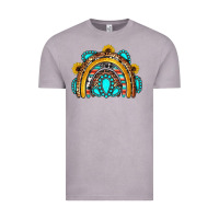 Vintage Zinc western gemstones sunflowers rainbow Vintage Tee - OliviaCreatesArt