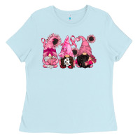 Baby Blue breast cancer gnomes Ladies Tee - CowGirlArtShop