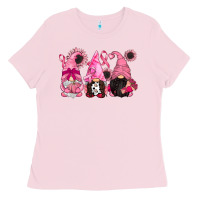 Bubblegum Pink breast cancer gnomes Ladies Tee - CowGirlArtShop