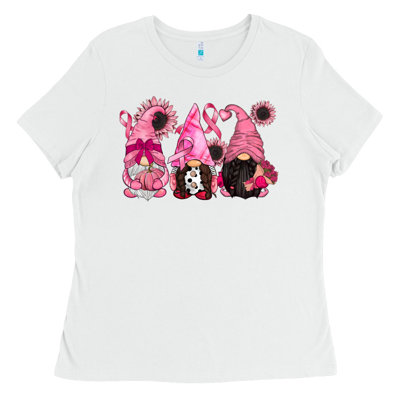 Breast Cancer Gnomes Ladies Tee by CowGirlArtShop | Teevron