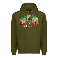 Army Green Mardi gras king cake Premium Hoodie - RanaPortraitStore