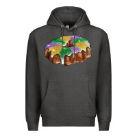 Charcoal Heather Mardi gras king cake Premium Hoodie - RanaPortraitStore