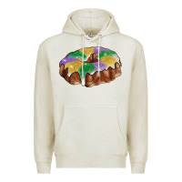 Oatmeal Heather Mardi gras king cake Premium Hoodie - RanaPortraitStore