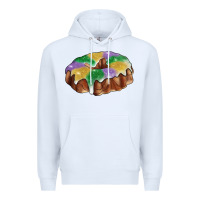 White Mardi gras king cake Premium Hoodie - RanaPortraitStore