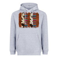 Heather Grey serape cowhide  brushstroke Heavyweight Hoodie - AdoDesignShop