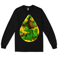 Black st.patrick's teardrop earrings Long Sleeve Tee - FaDigitalArtStudio