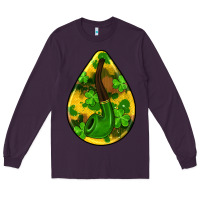 Plum st.patrick's teardrop earrings Long Sleeve Tee - FaDigitalArtStudio