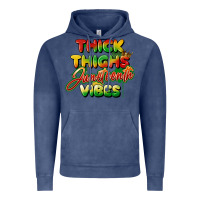 Vintage Denim thick thighs juneteenth vibes Vintage Hoodie - FaDigitalArtStudio