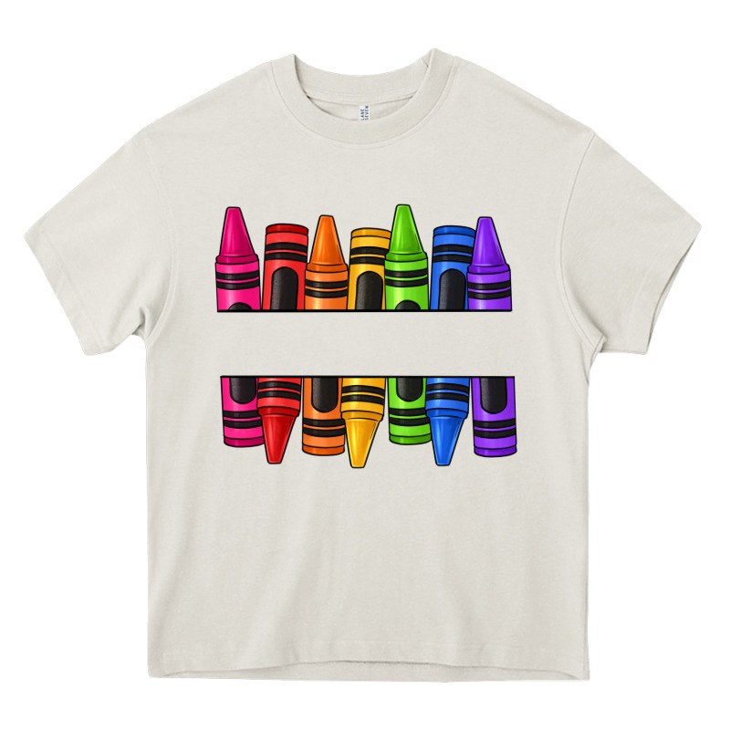 Custom Name Crayons Heavy Core Tee by texasbilliewilder | Teevron