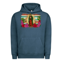 Pigment Midnight Navy western our lady of Guadalupe Urban Hoodie - JahusDesignShop