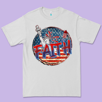 Faith Usa Premium Tee Designed By Cowgirlartshop
