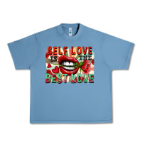 Pebble Blue Self love is the best love Urban Heavy Tee - FaDigitalArtStudio