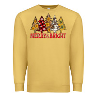 Antique Gold merry and bright leopard christmas trees Premium Sweatshirt - AdoDesignShop