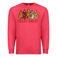 Cardinal merry and bright leopard christmas trees Premium Sweatshirt - AdoDesignShop