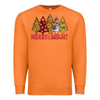 Carrot merry and bright leopard christmas trees Premium Sweatshirt - AdoDesignShop