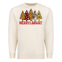 Sandshell merry and bright leopard christmas trees Premium Sweatshirt - AdoDesignShop