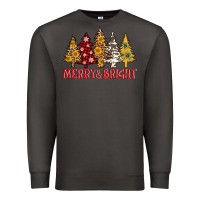 Smoke merry and bright leopard christmas trees Premium Sweatshirt - AdoDesignShop