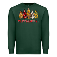 Sports Green merry and bright leopard christmas trees Premium Sweatshirt - AdoDesignShop
