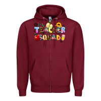 Burgundy teacher squad Zipper Hoodie - AdoDesignShop