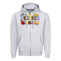 Heather Grey teacher squad Zipper Hoodie - AdoDesignShop