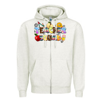 Oatmeal Heather teacher squad Zipper Hoodie - AdoDesignShop