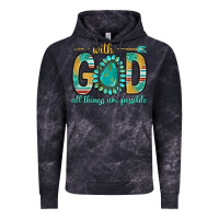 Cloud Black with god all things are possible with turquoise gemstone bbs Vintage Hoodie - BundleAndBundleShop