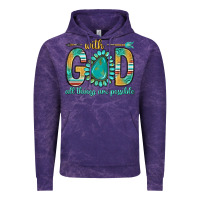Cloud Purple with god all things are possible with turquoise gemstone bbs Vintage Hoodie - BundleAndBundleShop