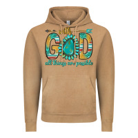 Vintage Camel with god all things are possible with turquoise gemstone bbs Vintage Hoodie - BundleAndBundleShop