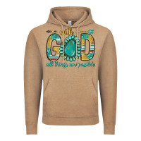 Vintage Coffee with god all things are possible with turquoise gemstone bbs Vintage Hoodie - BundleAndBundleShop