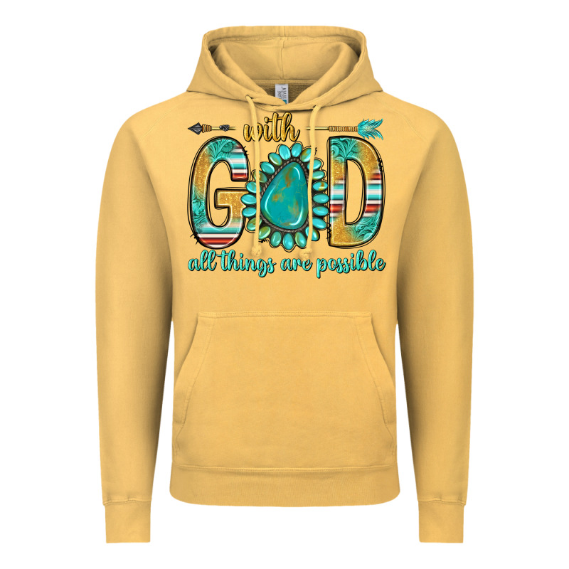 With God All Things Are Possible With Turquoise Gemstone Bbs Vintage Hoodie by BundleAndBundleShop | Teevron