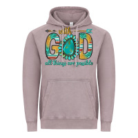 Vintage Zinc with god all things are possible with turquoise gemstone bbs Vintage Hoodie - BundleAndBundleShop