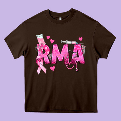 Breast Cancer Rma Registered Medical Assistant Heavy Core Tee Designed By Texasbilliewilder