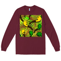 Burgundy St. Patrick's pipe pattern digital paper Long Sleeve Tee - BundleAndBundleShop