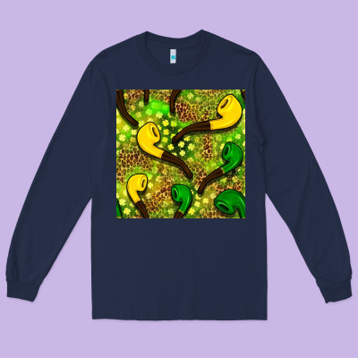St. Patrick's Pipe Pattern Digital Paper Long Sleeve Tee Designed By Bundleandbundleshop