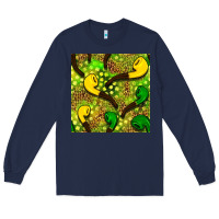 Navy St. Patrick's pipe pattern digital paper Long Sleeve Tee - BundleAndBundleShop