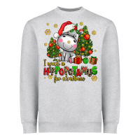 Heather Grey i want a hippopotamus for christmas Heavyweight Sweatshirt - AdoDesignShop