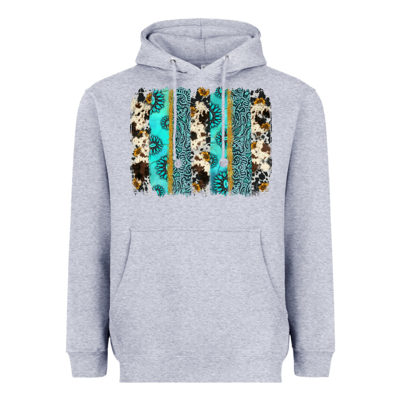 Gemstone Sunflower Cowhide Brushstroke Heavyweight Hoodie by AdoDesignShop | Teevron
