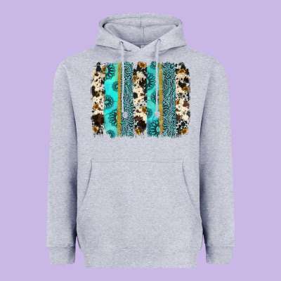 Gemstone Sunflower Cowhide Brushstroke Heavyweight Hoodie Designed By Adodesignshop